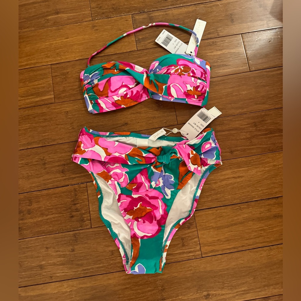 Sunshine 79 high waist and bandeau with removable strap bikini size 4